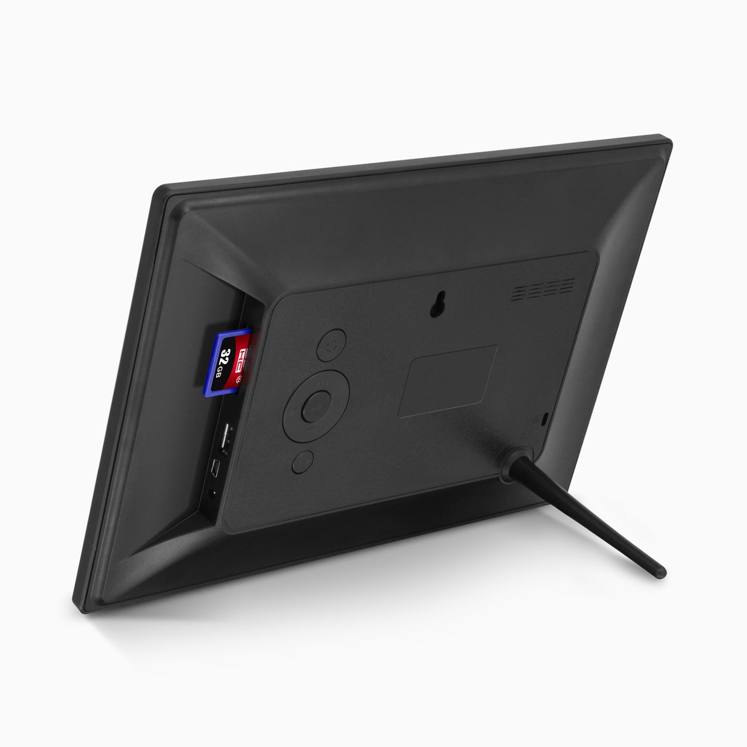 aluratek 10 digital photo frame 4gb back angle