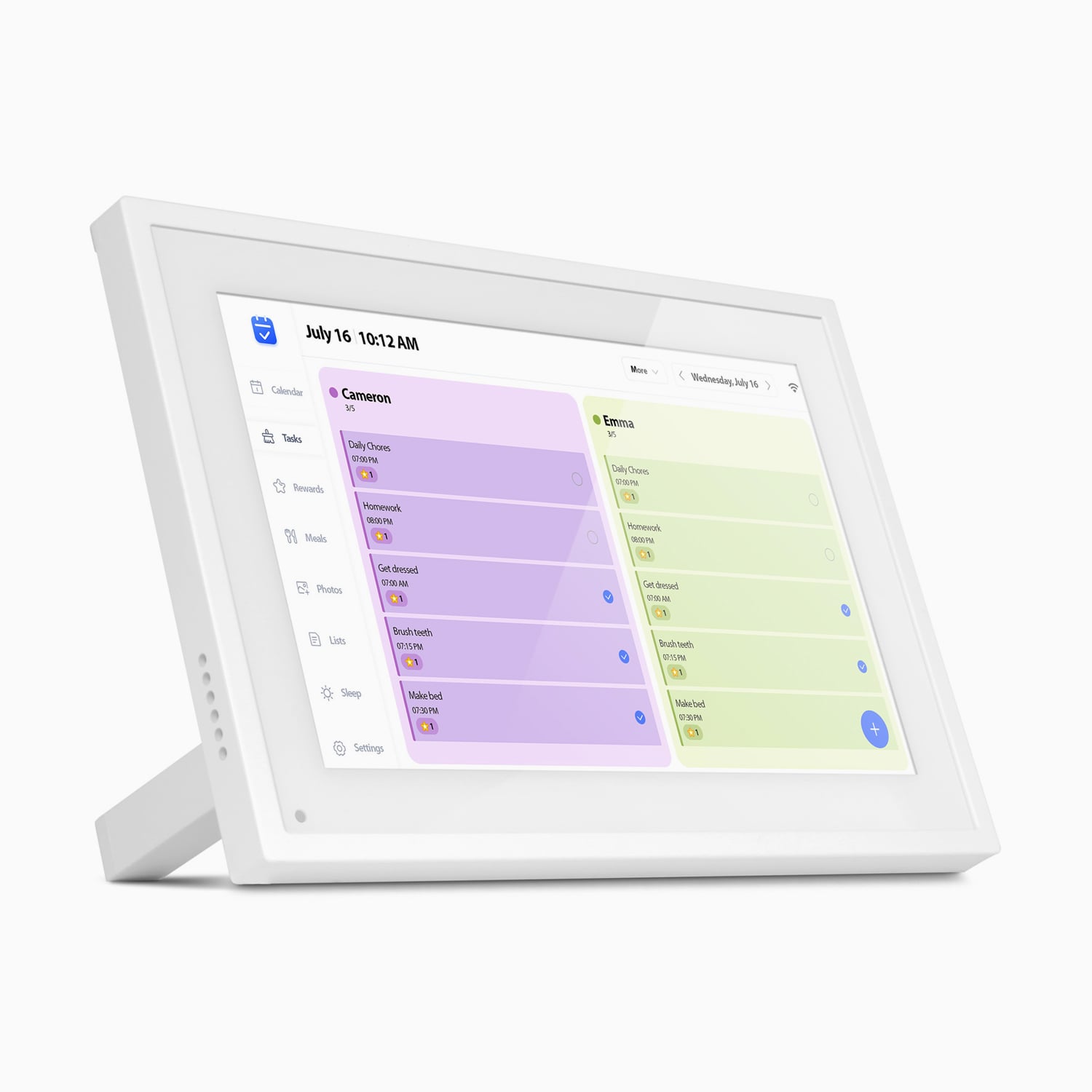 幸运飞行艇体彩的官方开奖历史记录-飞艇168历史查询® 10-inch smart wifi touchscreen digital calendar photo frame 32gb front angle