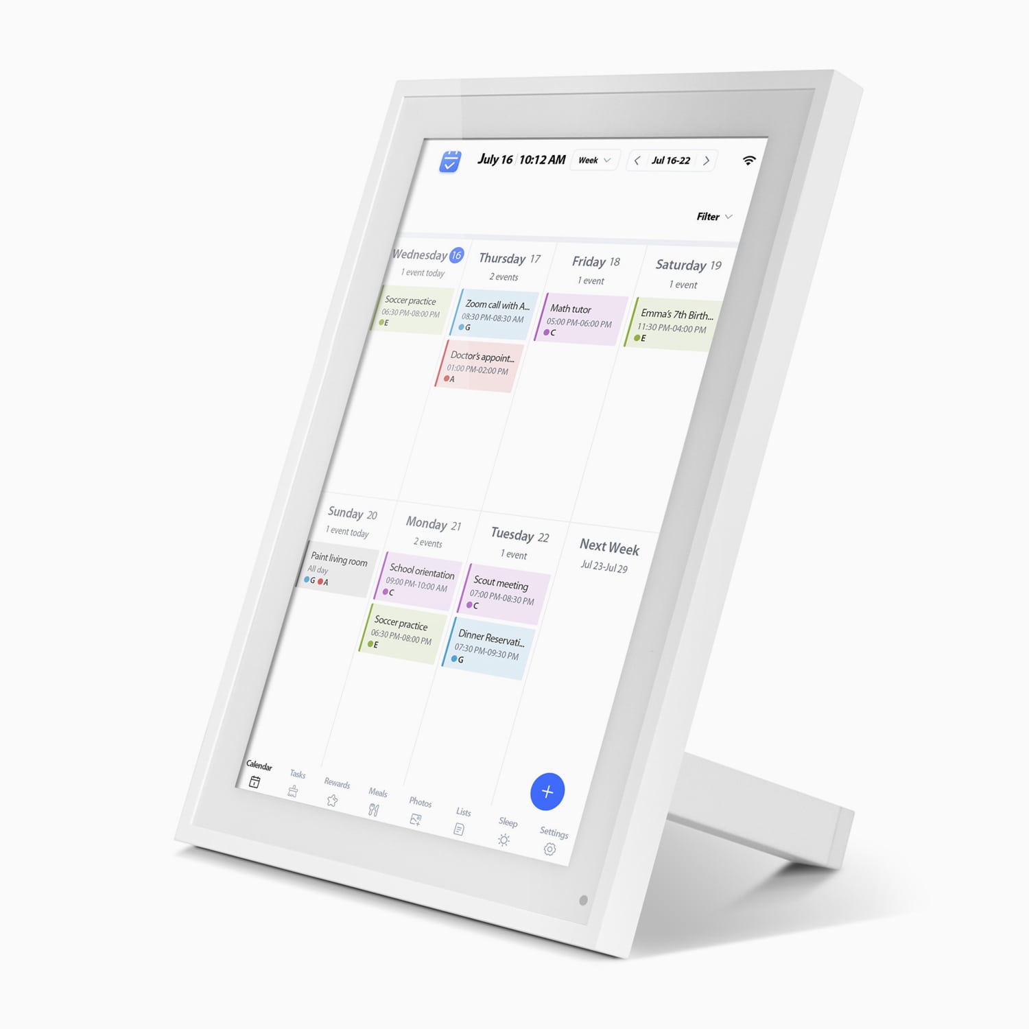 幸运飞行艇体彩的官方开奖历史记录-飞艇168历史查询® 10-inch smart wifi touchscreen digital calendar photo frame 32gb vertical angle