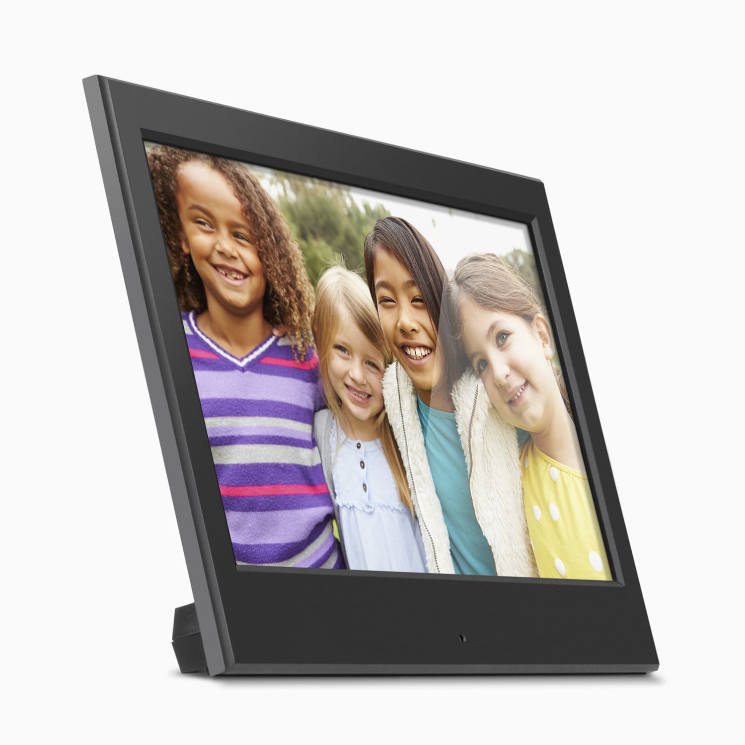 aluratek 10 slim digital photo frame automatic slideshow front angle