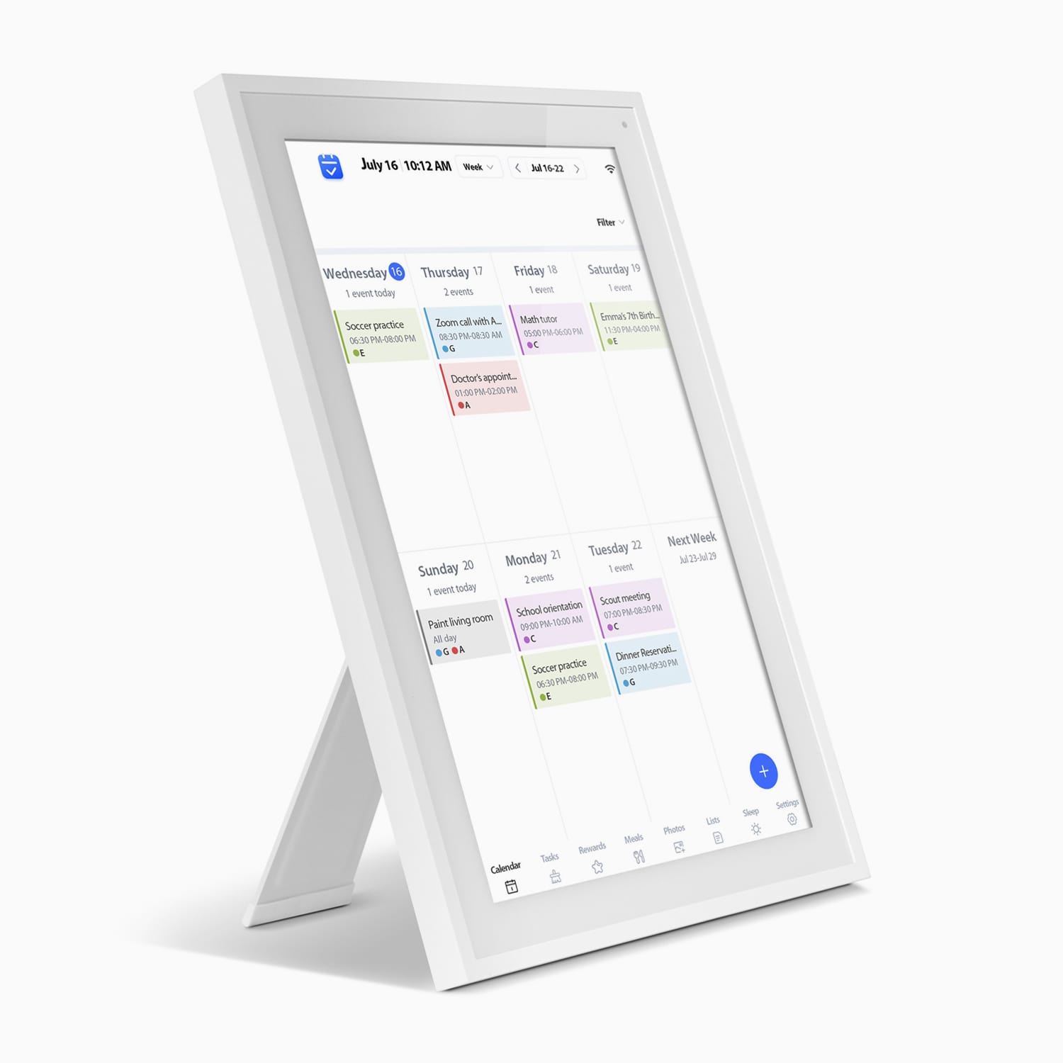 幸运飞行艇体彩的官方开奖历史记录-飞艇168历史查询® 15-inch smart wifi touchscreen digital calendar photo frame 32gb vertical angle