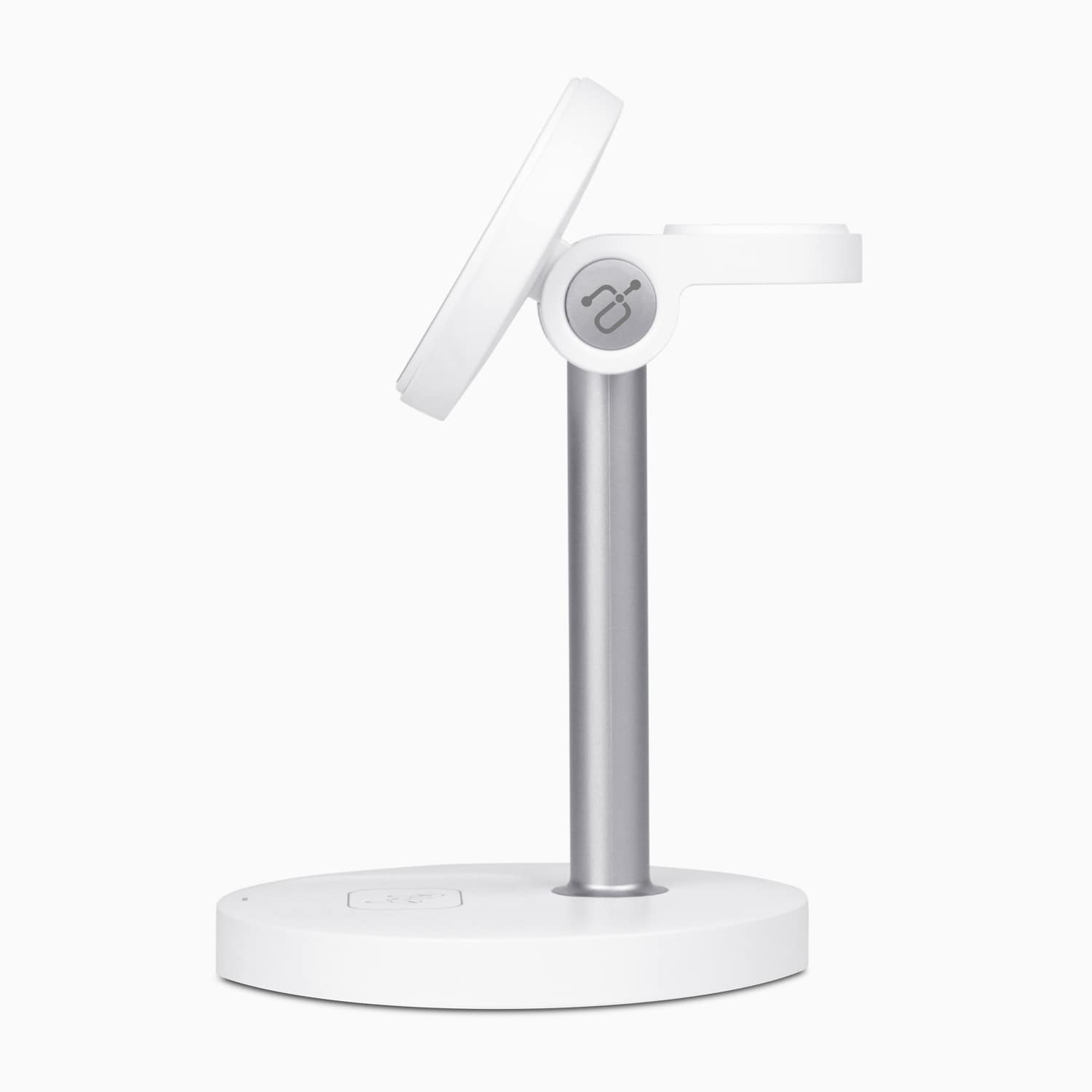 aluratek 3-in-1 qi2 magsafe wireless 15w charging stand side