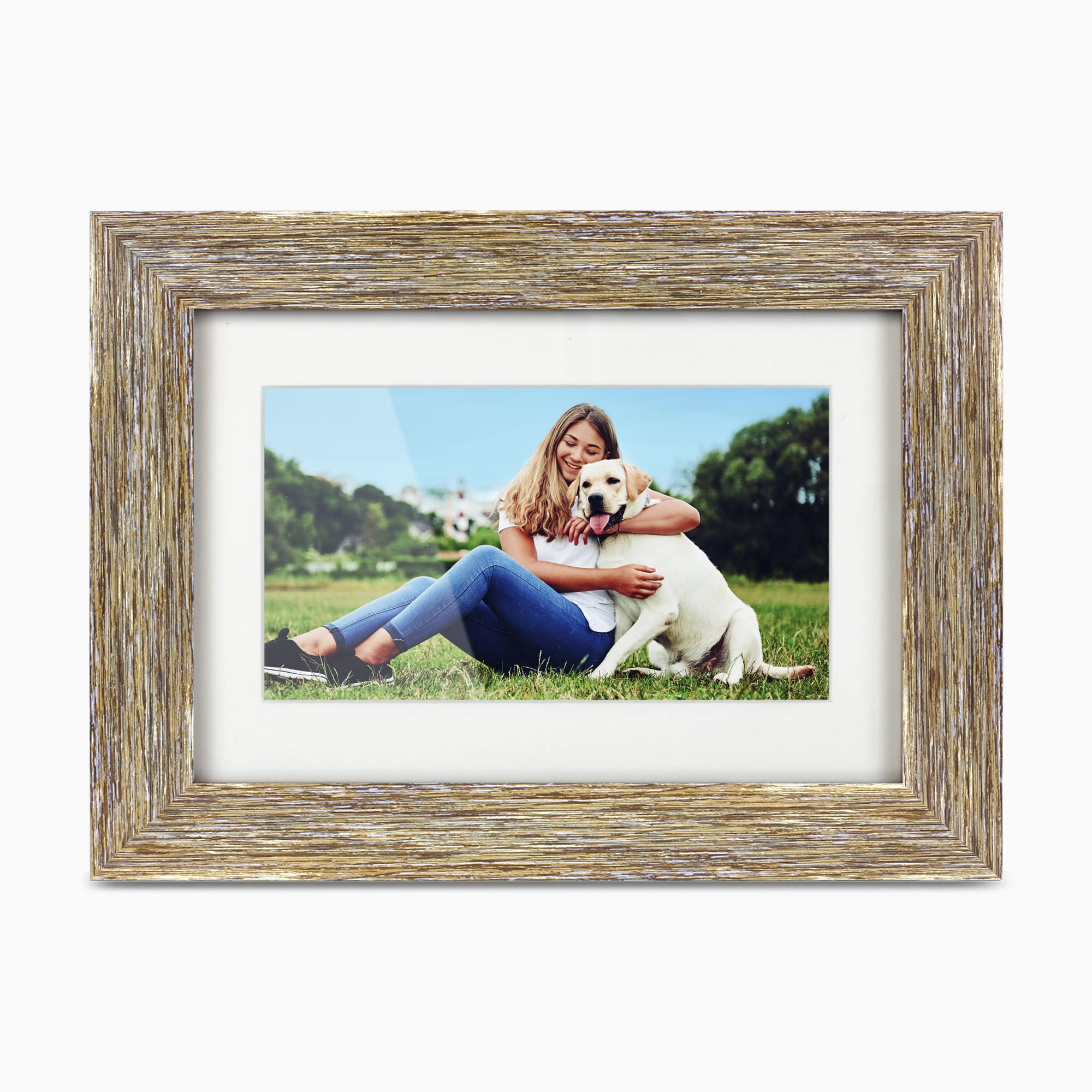 aluratek 7 digital photo frame distressed wood automatic slideshow main