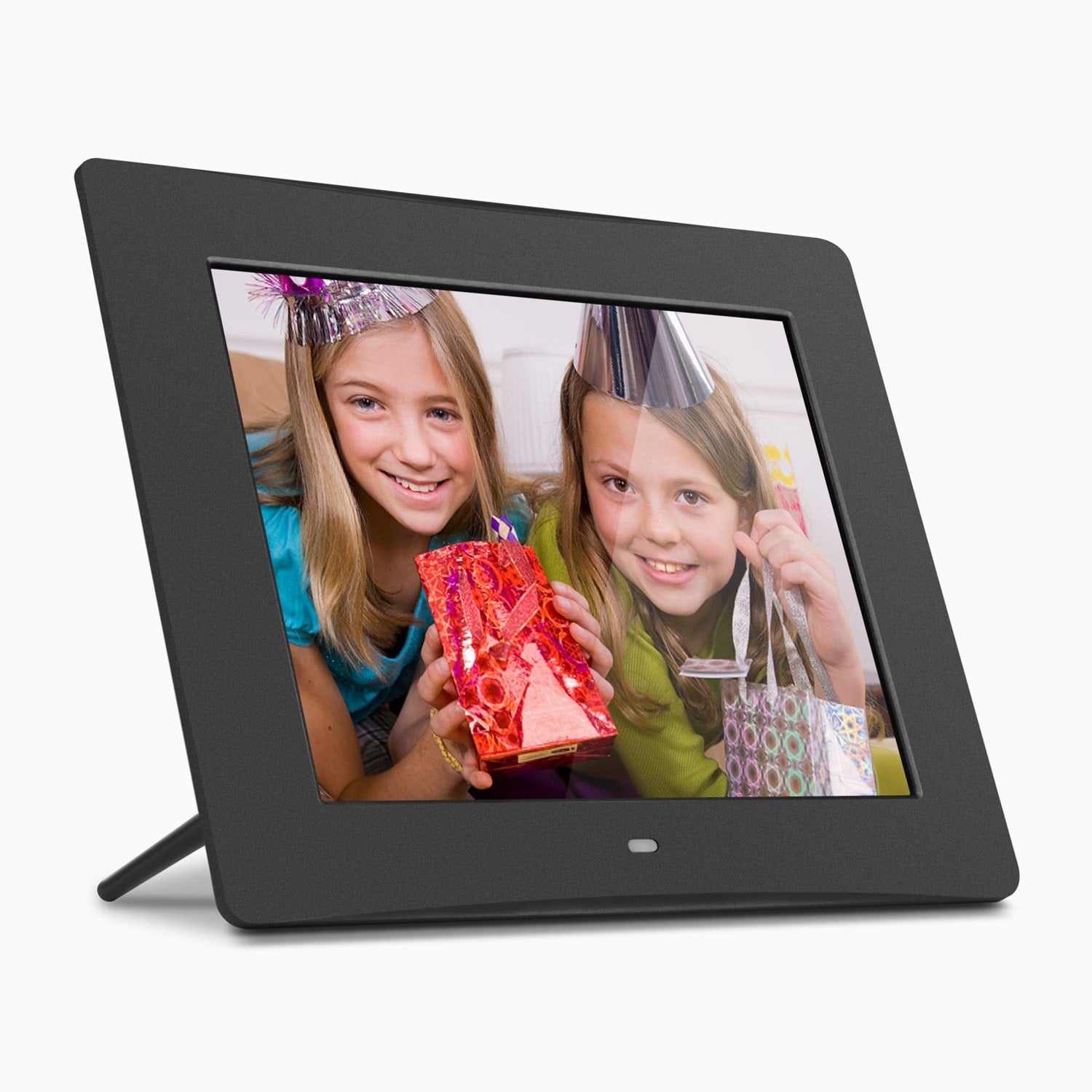 aluratek 8 digital photo frame 4gb angle