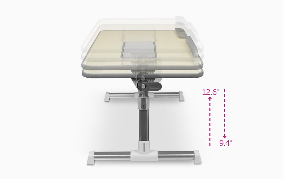 Aluratek Adjustable Ergonomic Laptop Cooling Table with Fan Adjustable height