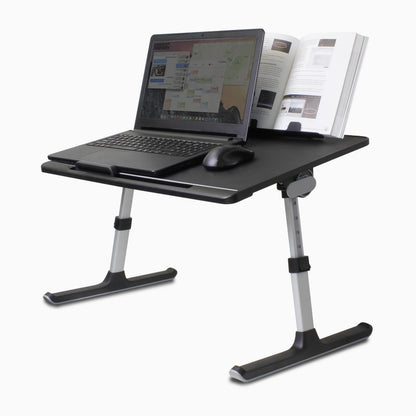 Aluratek Adjustable Laptop Stand Table with electronics