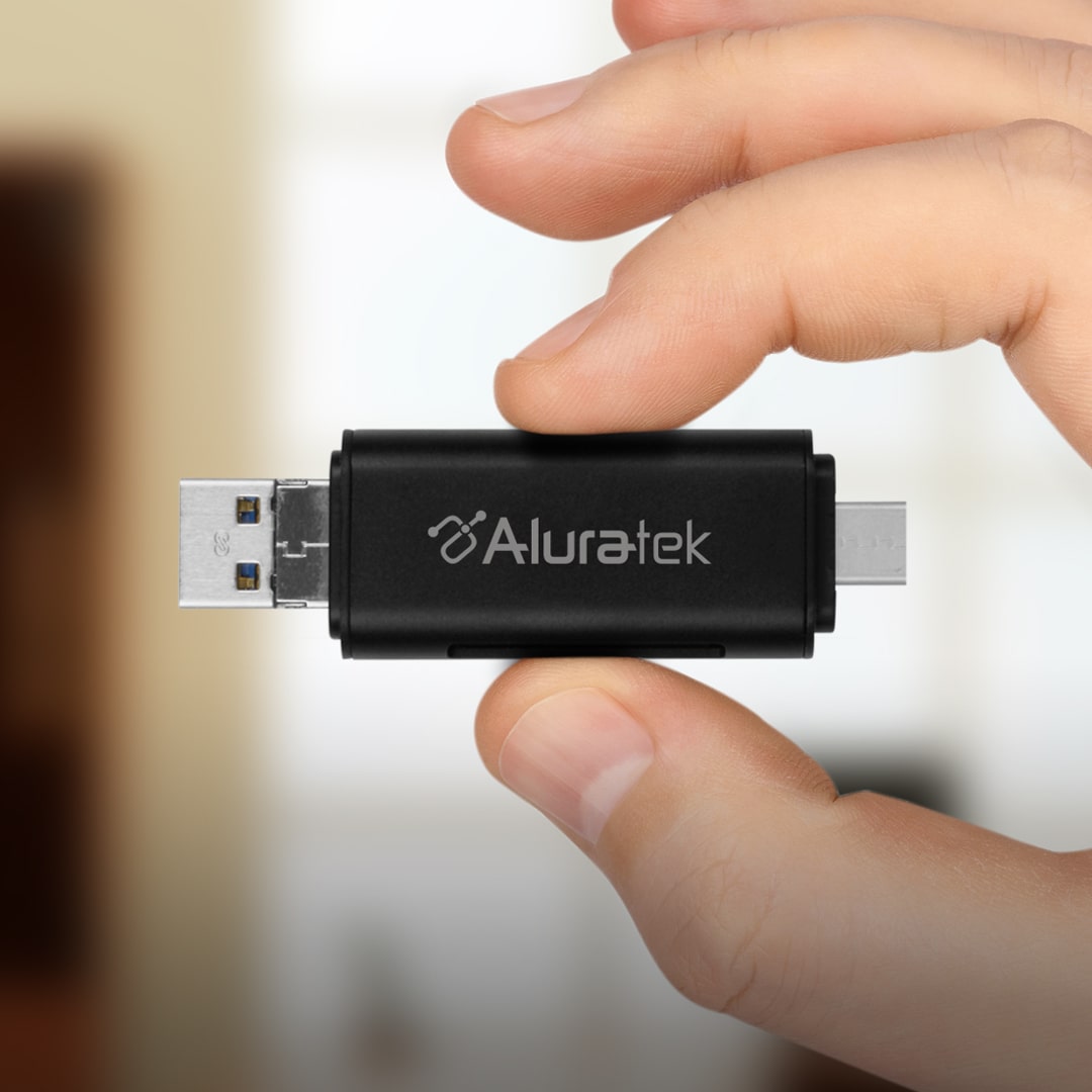 aluratek collections usb accessories black card readers hubs