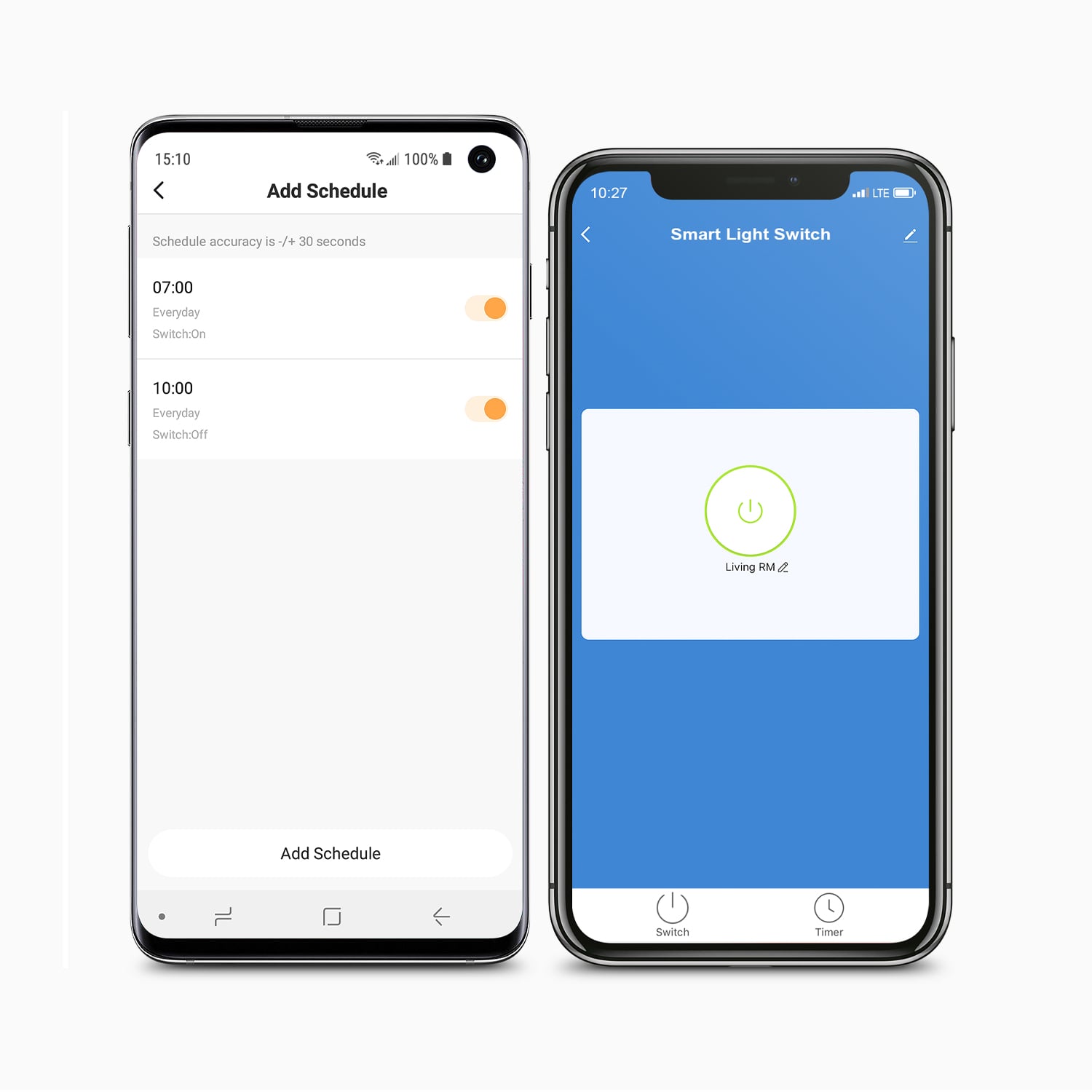 Aluratek-eco4life-SmartHome-WiFi-Light Switch Smartphone app screen