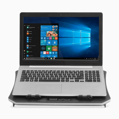 Aluratek Ergonomic USB Laptop Cooling Pad RGB Lights Front Laptop