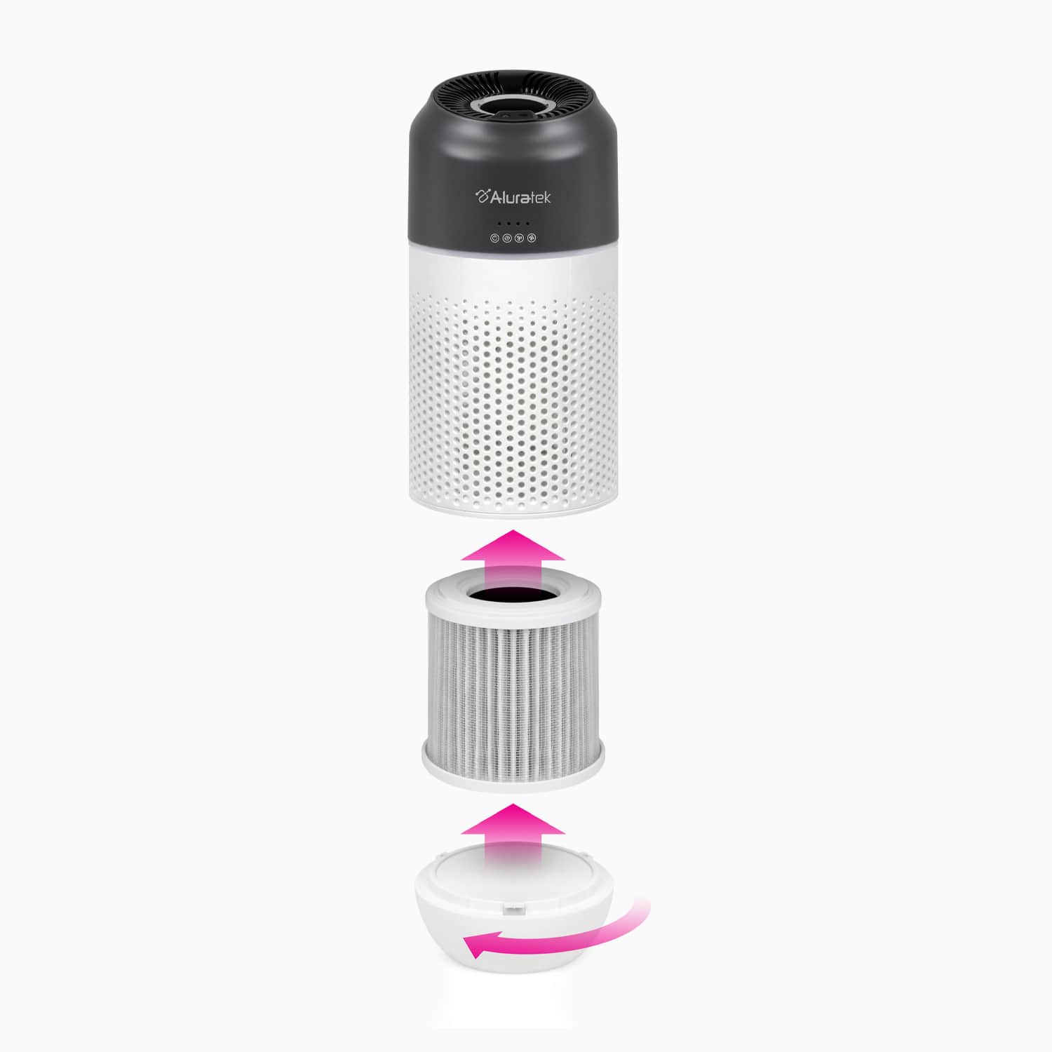 Aluratek Portable HEPA Air Purifier for Personal Spaces and Cars stacked