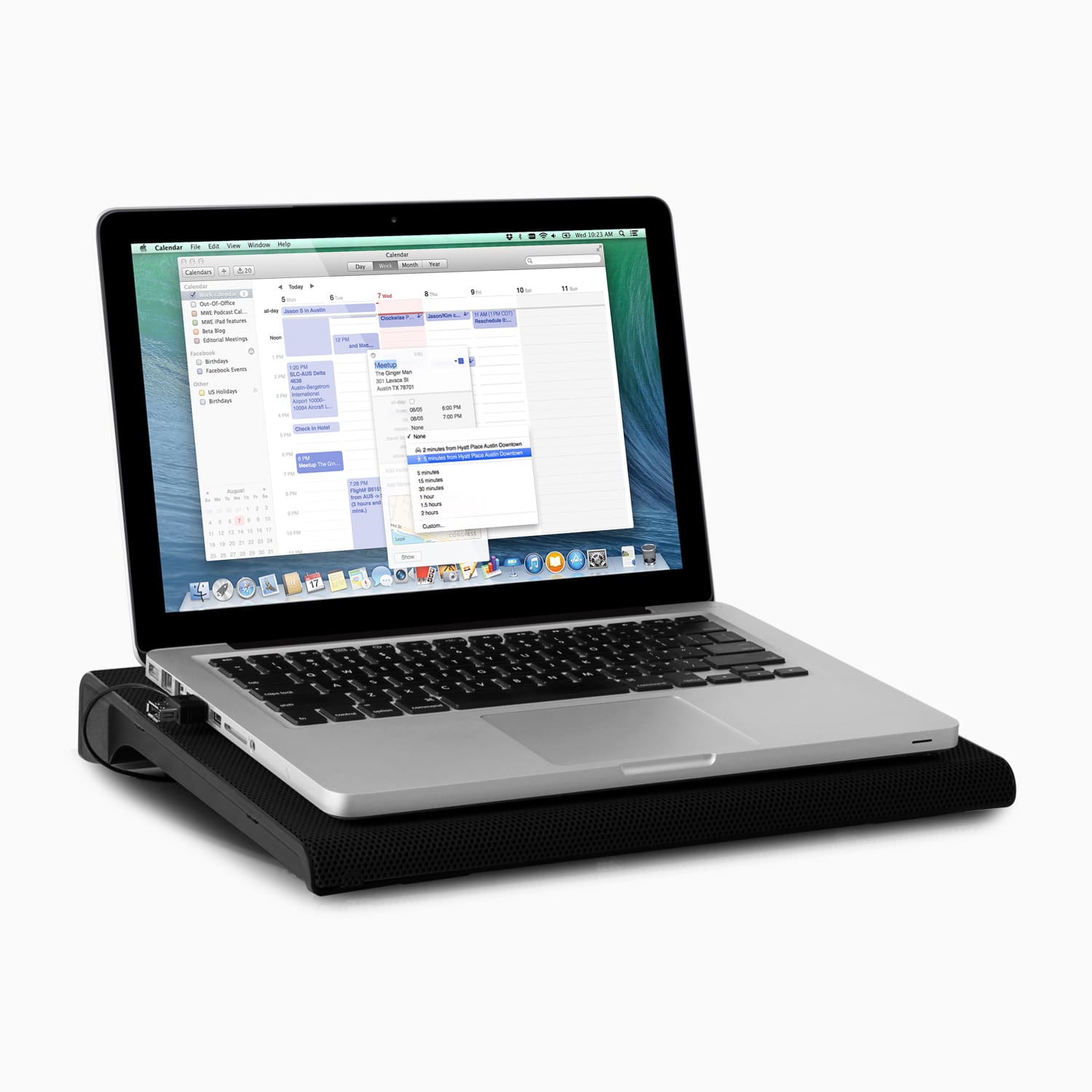 Aluratek Slim USB Laptop Cooling Pad Front Angle