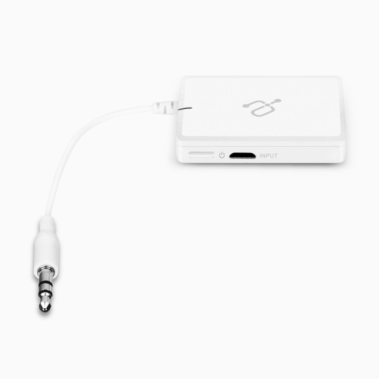 Aluratek Universal Bluetooth Audio Transmitter top angle