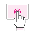 aluratek frame touchscreen display icon