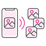 aluratek frame wireless photo sharing icon